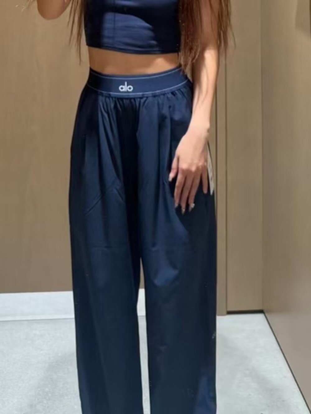 Navy Blue🚁Regular30” Inseam ALO Yoga Suit Up Trouser Straight&Wide Versatile